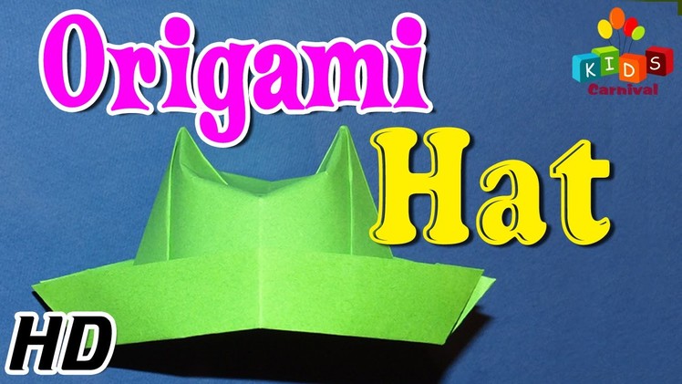 Origami - How To Make HAT - Simple Tutorials In English
