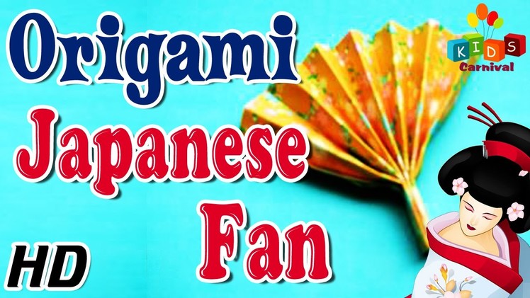 Origami - How To Make JAPANESE FAN - Simple Tutorials In English