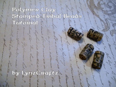 Polymer Clay Stamped Tribal Beads tutorial