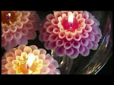 Set of 6 Gift Boxed Three-Dimensional Flower Floating Candles