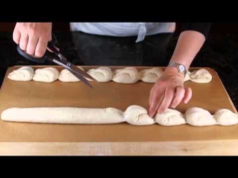 Shaping a dragon tail baguette