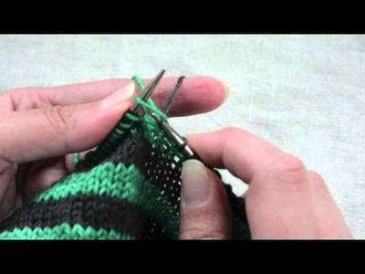 Weaving ends as you knit - continental style