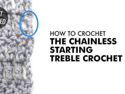 Chainless Starting Treble Crochet :: Crochet Technique :: Left Handed