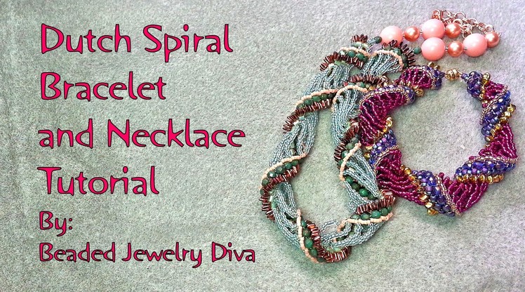 Dutch Spiral Bracelet and Necklace with Super Uno Beads - Dutch Spiral Tutorial