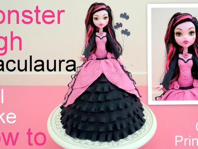 Halloween Monster High Draculaura Doll Cake How to by Pink Cake Princess