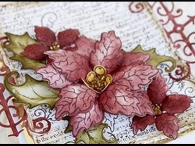 How to create a vellum poinsettia with Heartfelt Creations Sparkling Poinsettia