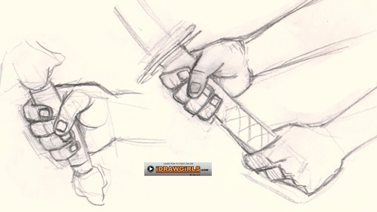 How To Draw Hand Holding Sword