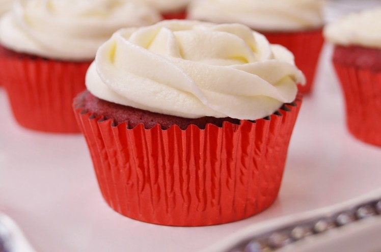 How To Make Red Velvet Cupcakes w.Cream Cheese Frosting:Red Velvet Cupcakes Recipe:Di Kometa #33