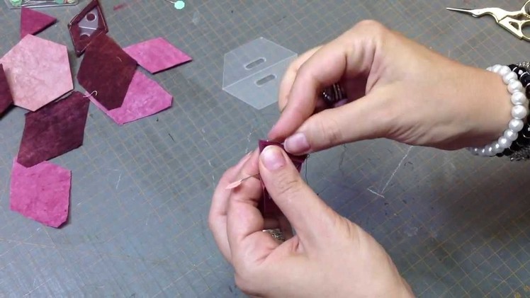 How to make triangle shape with folded rhombus plastic template