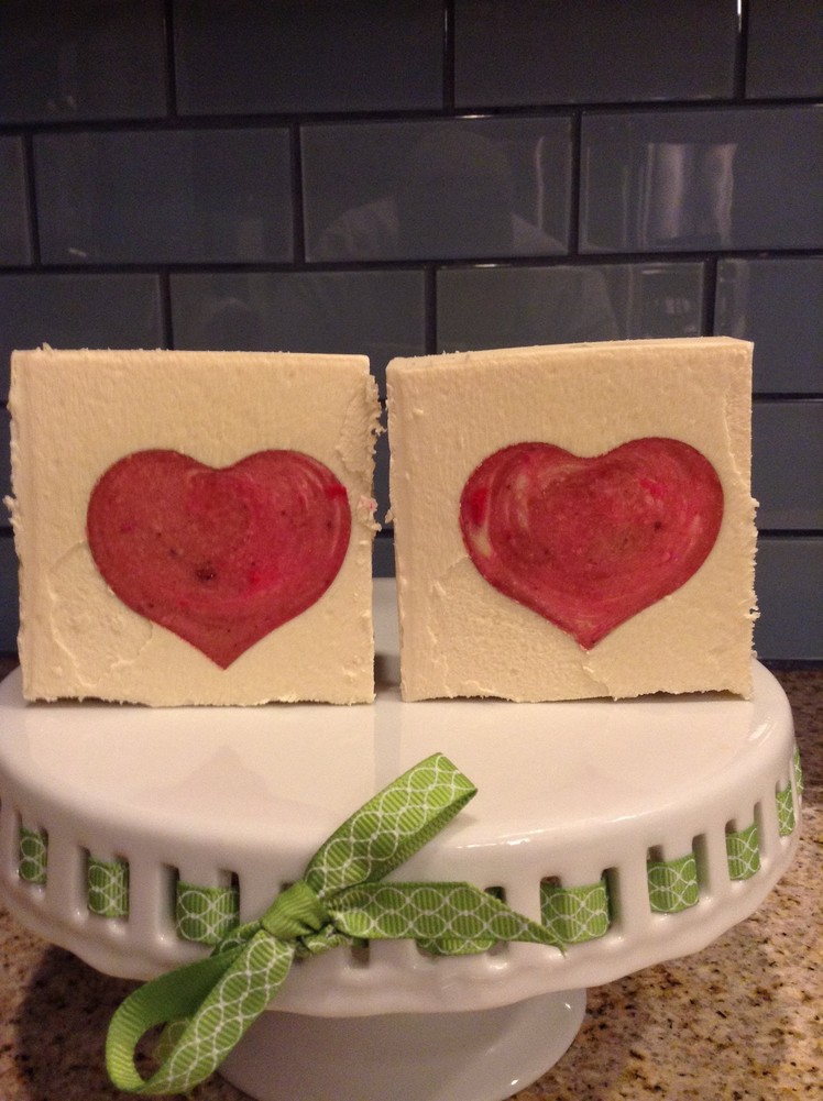 Making and cutting 'Sweetheart' soap (a cold process soap with soap embeds)