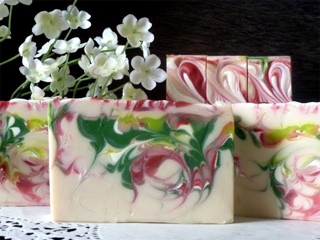Making Strawberry Fields Soap