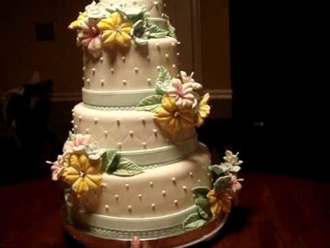 My First Wedding cake- my 10th fondant cake