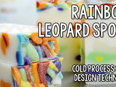 Rainbow Soap with Leopard Spots for Week 4 of the Soap Challenge 2013