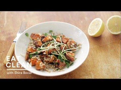 Roasted Sweet Potato and Farro Salad - Eat Clean with Shira Bocar