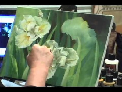 Speed Painting - Iris Flowers - Acrylic Painting Techniques