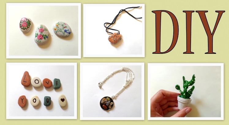 5  Beach Stones Craft Ideas- DIY-(Beach Wedding Decorations + Jewellery Ideas| by Fluffy Hedgehog