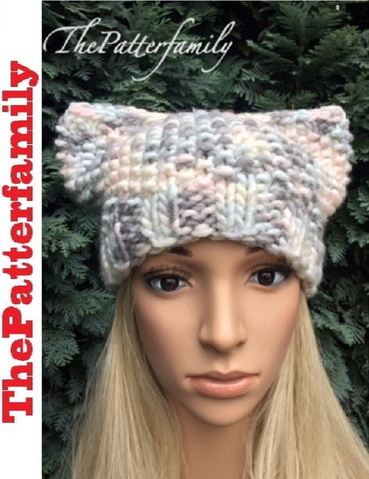 How To Knit a Cat Hat Pattern #28│by ThePatterfamily