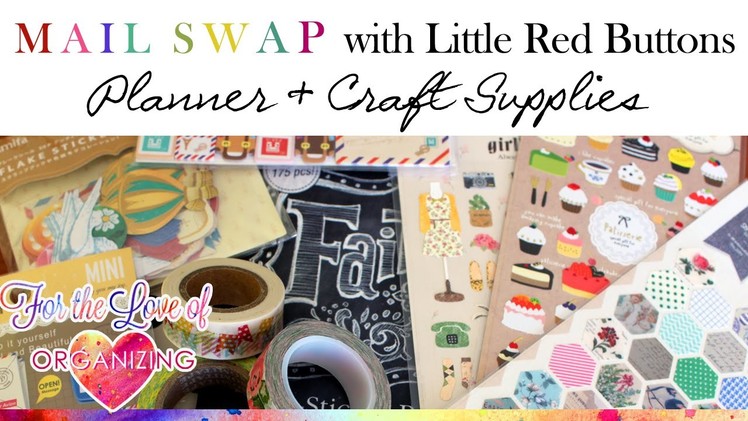 Mail Swap with Little Red Buttons: Planner and Craft Supplies