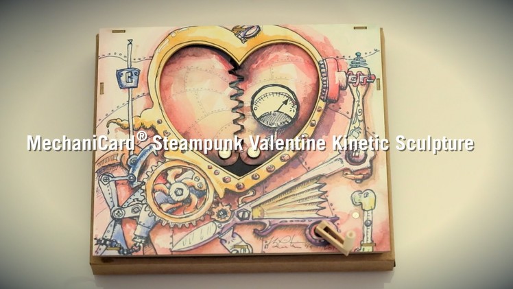 MechaniCard® Steampunk Valentine Kinetic Sculpture from ThinkGeek