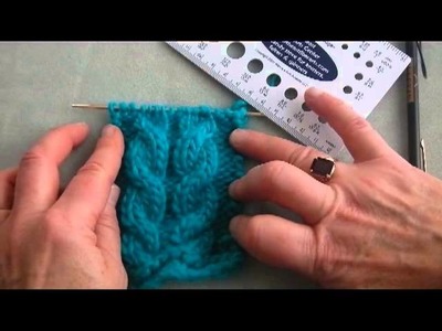 Reading gauge over pattern stitch or garter stitch