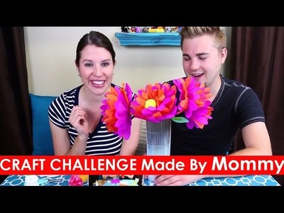 CRAFT CHALLENGE Made By Mommy Eeboo DIY Ice Cream Cone & Paper Flowers Decorations by DisneyCarToys