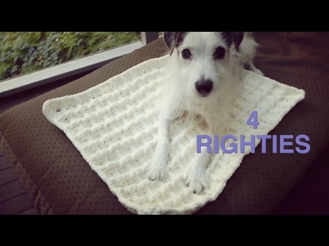 Watch How To Crochet 3D Waffle Pattern 4 A Rug.Blanket - (4 Righties)