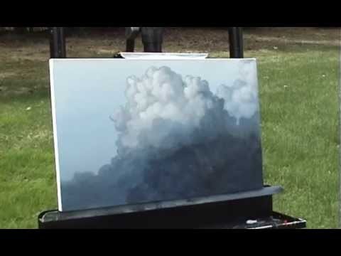 Big Puffy Clouds time lapse speed painting in acrylic by Tim Gagnon http:.www.timgagnon.com