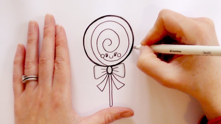 How to Draw a Cartoon Lollipop