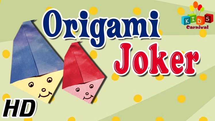 Origami - How To Make JOKER (CLOWN) - Simple Tutorials In English