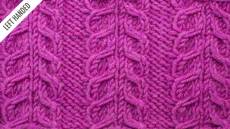 The Inverted Gull Cable Panel Stitch :: Knitting Stitch #522 :: Left Handed