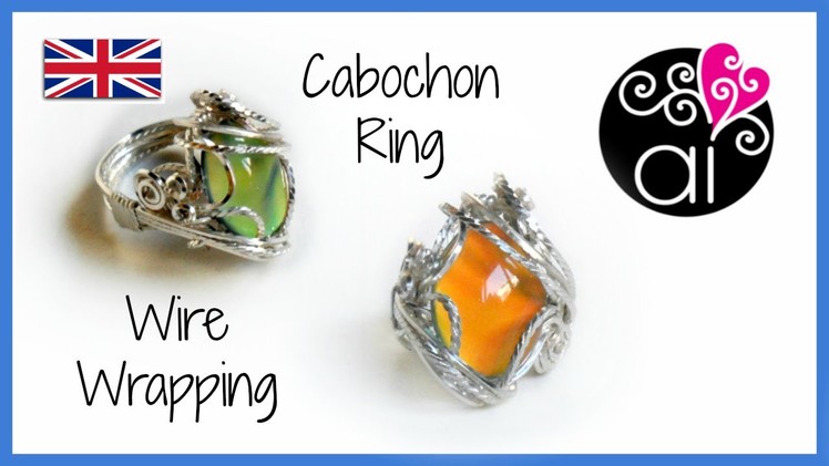 Wire wrapping Cabochon Ring Tutorial | ENG Version