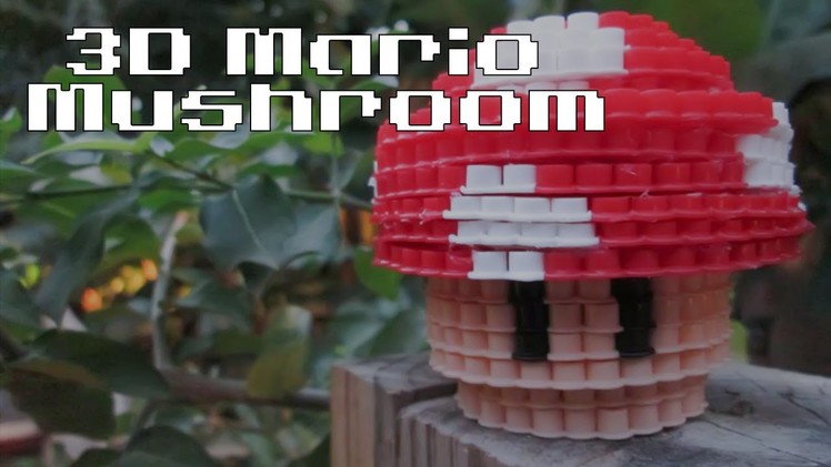 DIY: 3D Mario Mushroom | Bead Sprites (Perler.Hama Beads)