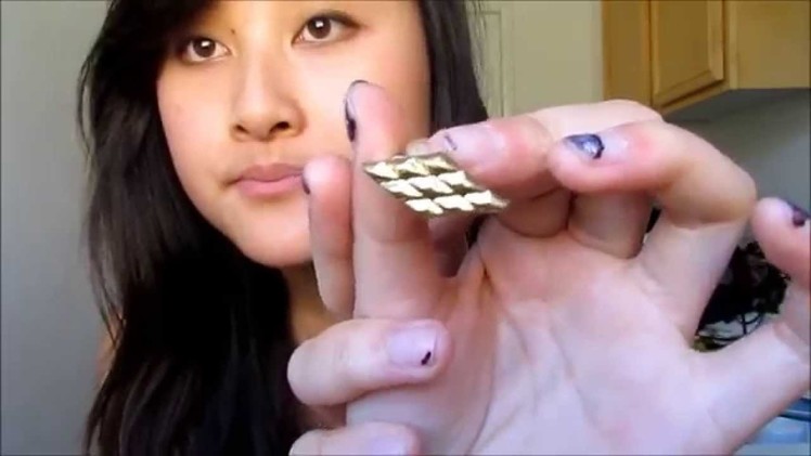 DIY: Feather Chain Stud Earring