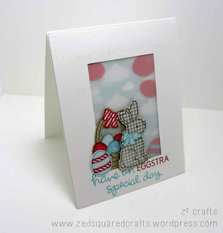 Easter Shaker Card using Lawn Fawn and Paper Piecing