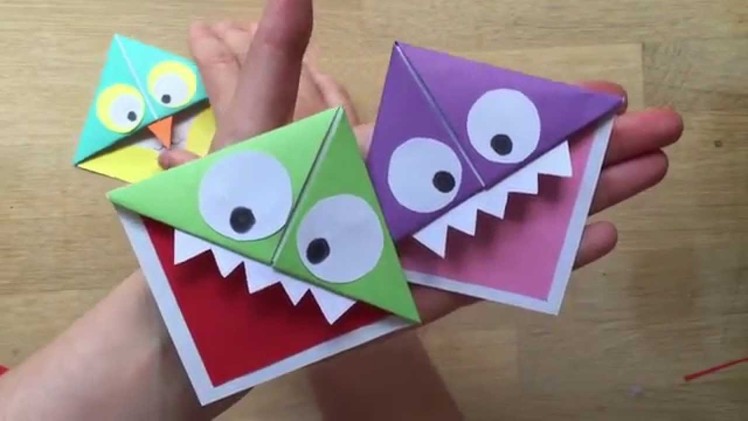 Easy Paper Monster & Owl Corner Bookmarks