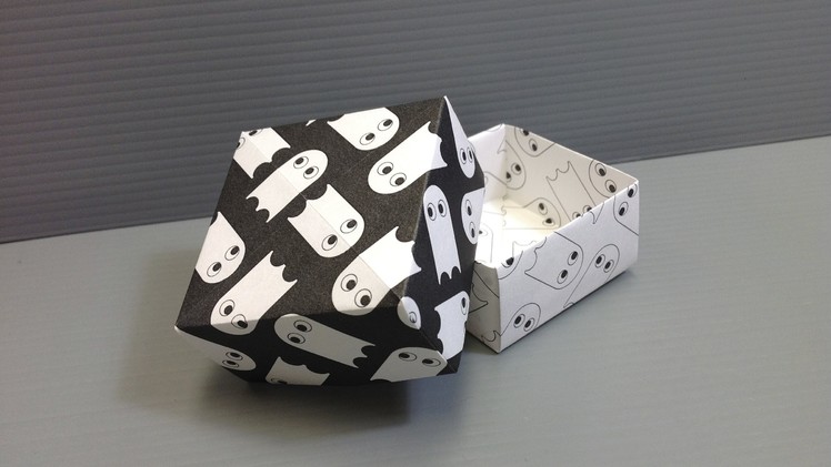 Halloween Origami Ghost Pattern Boxes - Print Your Own Paper!