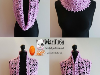 How to crochet pineapple cowl scarf pattern free tutorial