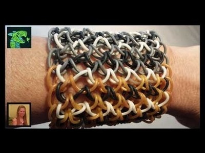 How to finish a dragon scale cuff on the rainbow loom II Revised  ** ORIGINAL DESIGNER **