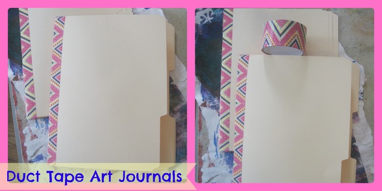 How to make a Art Journal From File Folders and Duct tape. DIY Duct Tape Art Journal