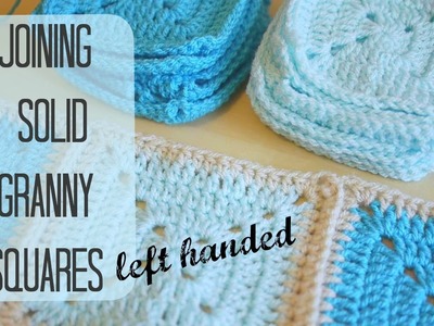 LEFT HANDED CROCHET: How to join solid squares left handed | Bella Coco