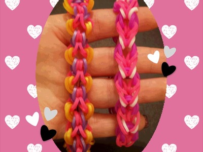 New "Ribbons and Hearts" Hook Only Rainbow Loom Bracelet