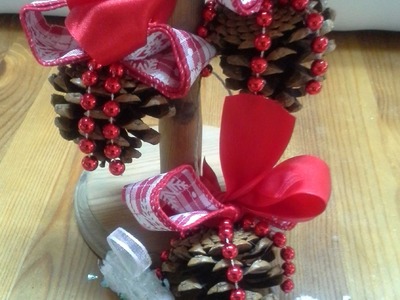 Pine Cones Ornaments(tutorial) and my Christmas Tree:)