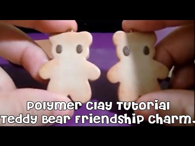 Polymer Clay Tutorial: Teddy Bear Cookie Friendship Charm.