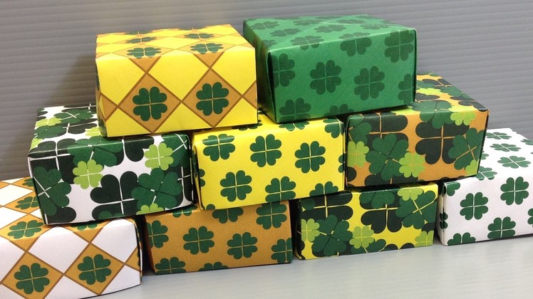 St. Patrick's Day Clovers Pattern Origami Paper