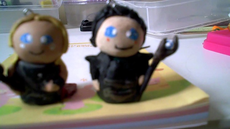 ♥Thor and Loki Avengers Polymer Clay Chibi Doll Charms♥