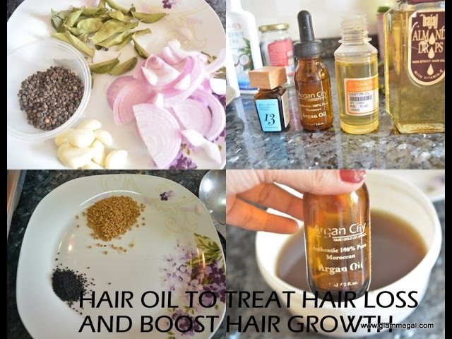 DIY Hair Oil for treating hair loss and damaged hair