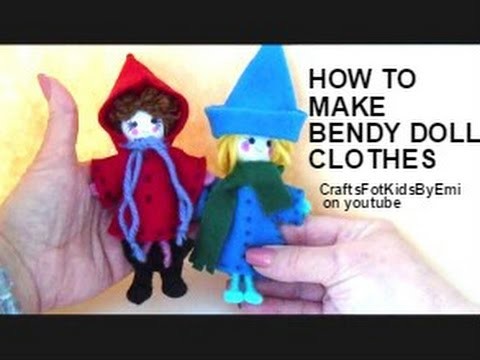 Diy, How to MAKE CLOTHES FOR BENDY DOLLS