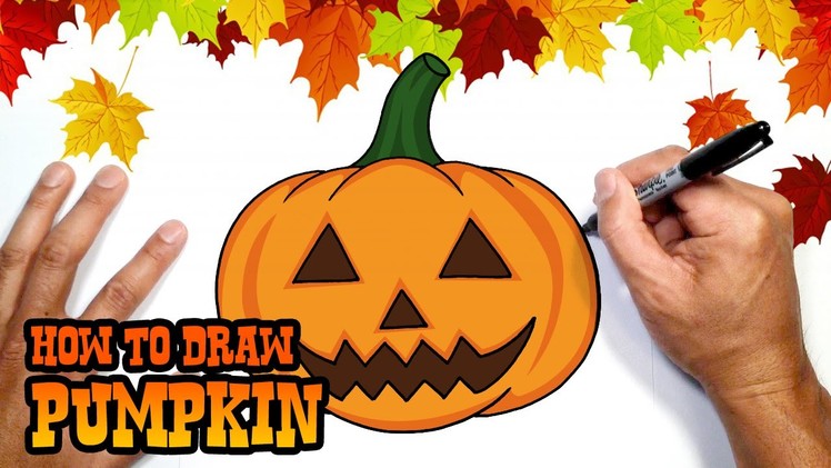 How to Draw Halloween Pumpkin- DIY Halloween Decorations