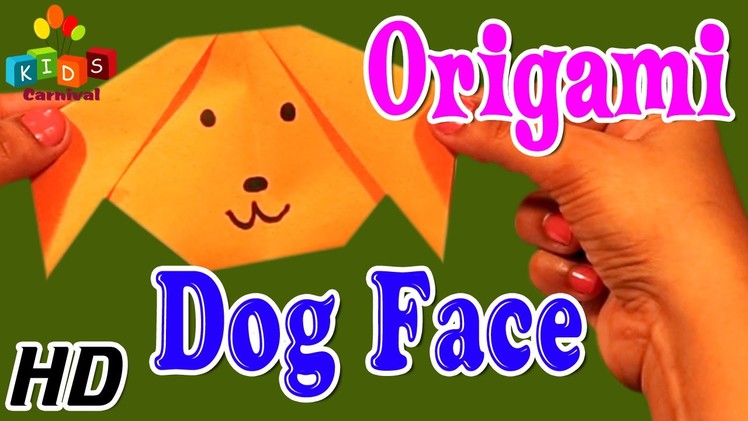 Origami - How To Make DOG FACE - Simple Tutorials In English