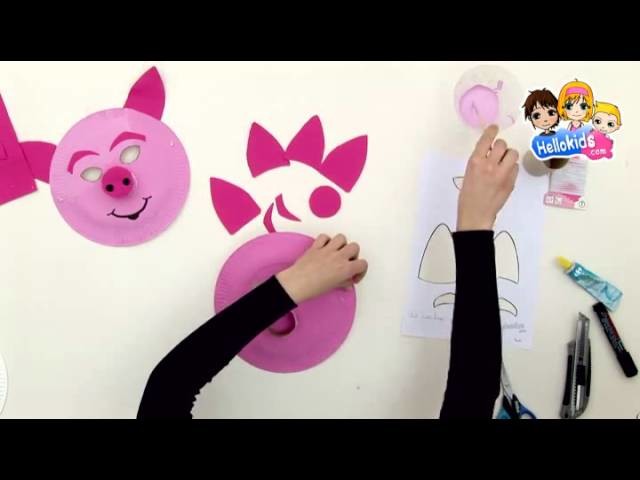 Pig mask - Kids Craft - HOW-TO videos (Hellokids)